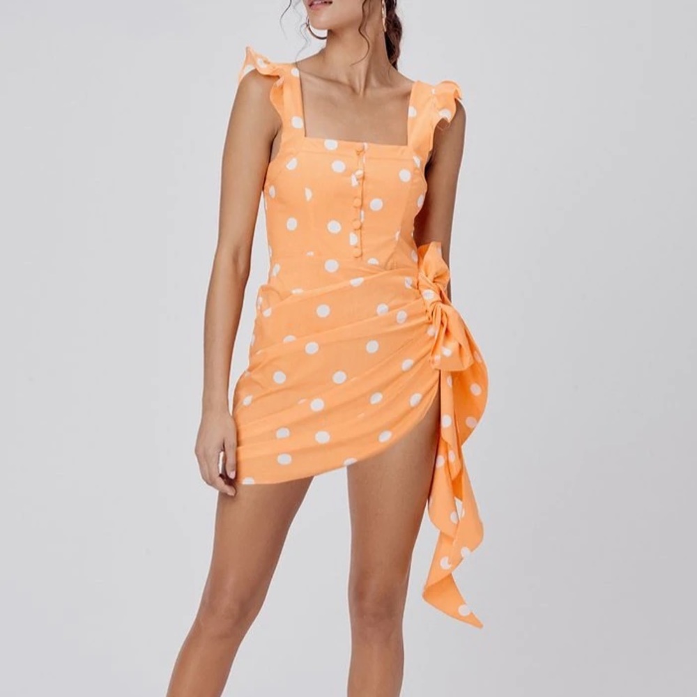 Auburn Sarong dress polka dots